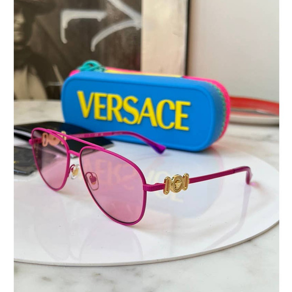 NEW Versace Kids VK2002 Pink Aviator Sunglasses - Picture 1 of 7